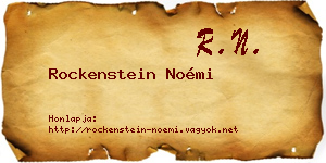 Rockenstein Noémi névjegykártya