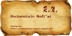 Rockenstein Noémi névjegykártya